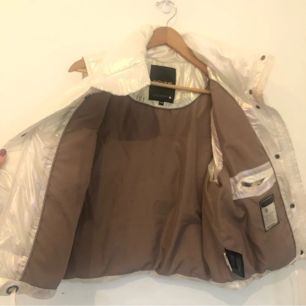 Noize Puffer Aurora opal iridescent puffer vest | Sz M - Picture 15 of 16